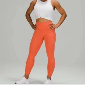 Lululemon pattern orange leggings